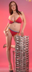 Anya Zenkova in stretch tight bikini for Pinup Files