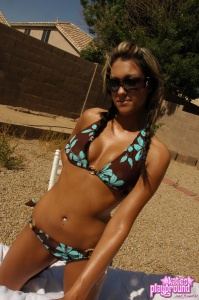 Rio in flower bikini for Kate's Playground