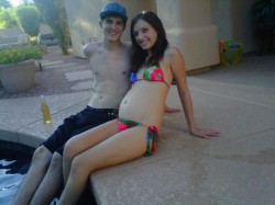 pregnant Maryjane Johnson in bikini