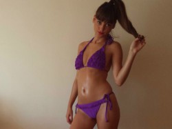 teen cam girl MarjattaKarelia in purple bikini