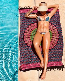 Brazilian skateboarder Leticia Bufoni in bikini