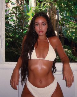 Cindy Kimberly in white bikini